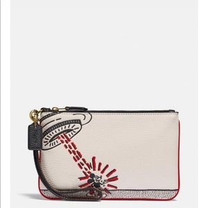 COACH KEITH HARING Disney Mickey Mouse wristlet
